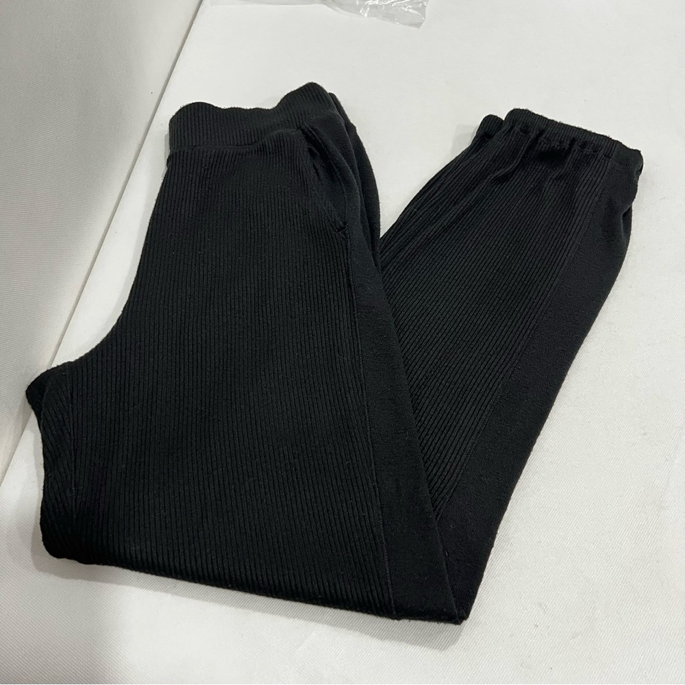 Rag & Bone Jersey Rib Knit Pants Size Medium Side Pockets Jogger Style Comfy